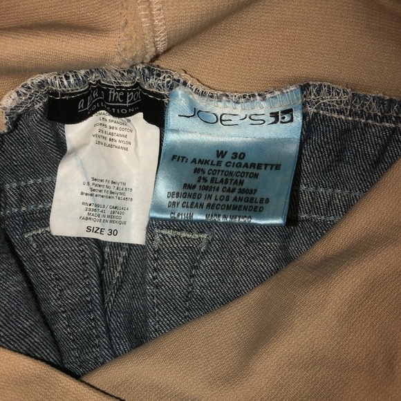 JOE’S secret fit belly ankle cigarette jeans 30/10 - Picture 4 of 4